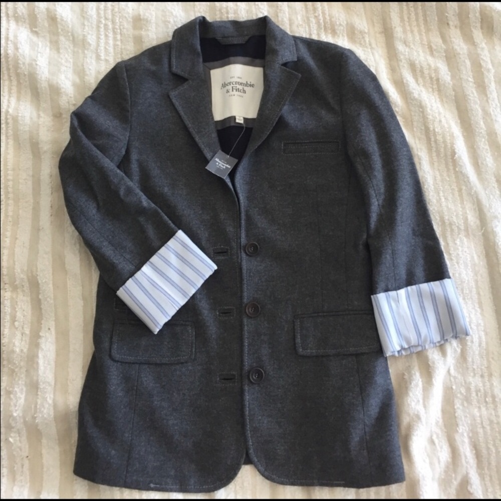 Abercrombie & Fitch gray Jamie blazer